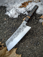 Load image into Gallery viewer, Hand Forged 6.687" Bunka Chef - Box Elder Burl
