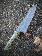 Load image into Gallery viewer, 8.312" Full-Tang Stainless K-Tip Gyuto - G10 &amp; Micarta
