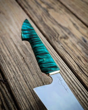 Load image into Gallery viewer, 8.75&quot; (222mm) K-Tip Gyuto - Cottonwood &amp; Brass
